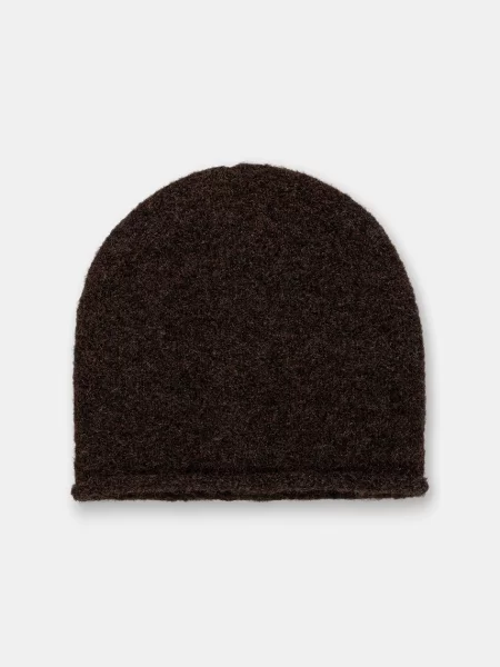Medicine čiapka beanie dámska s prímesou vlny hnedá
