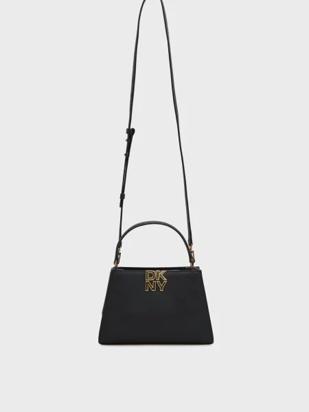 Шкіряна сумка Dkny чорна