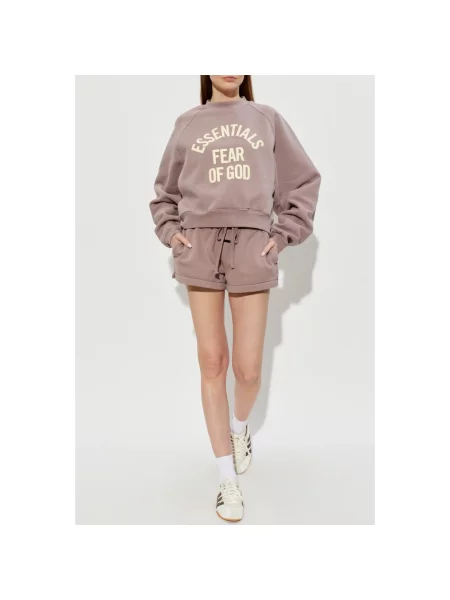Bluza nierozpinana Fear Of God o skróconej długości fioletowa