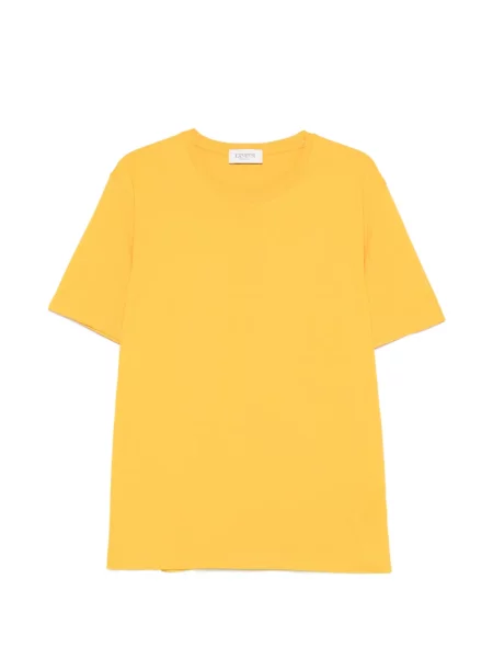 Тениска Laneus с кръгло деколте жълто