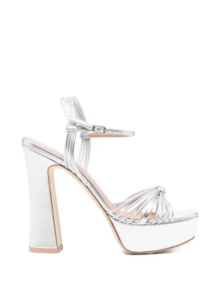 Sandale Malone Souliers cu platformă cu bretele argintiu