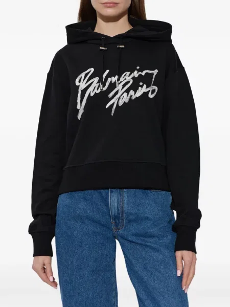 Hanorac cu glugă Balmain negru