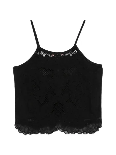 Top Twinset cu broderie negru