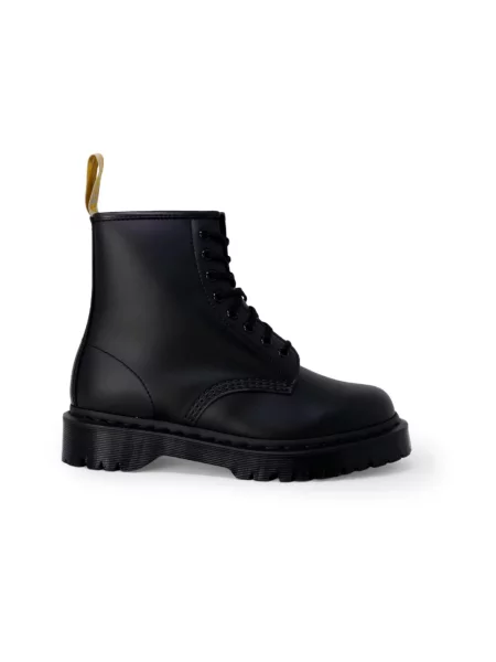 Botki Dr. Martens skórzane na płaskim obcasie czarne