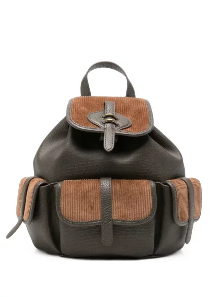 Rucsac Coccinelle de catifea cord gri