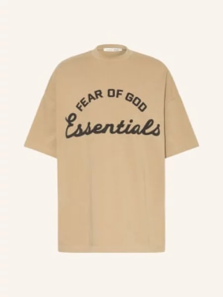 Essentials Fear Of God Tričko Oversize béžová černá