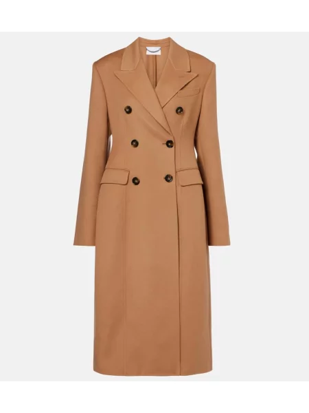 Volneni plašč Stella Mccartney rjava