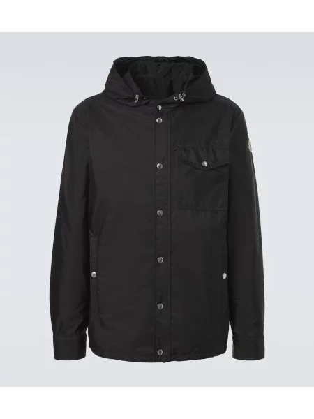 Geacă Moncler cu glugă negru