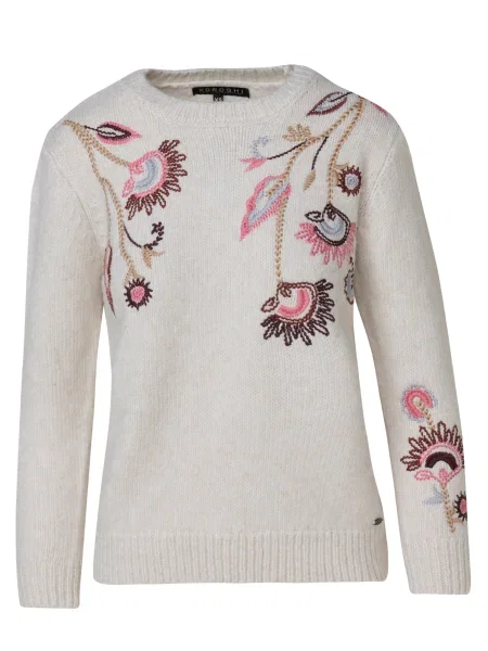 KOROSHI Pulover albastru / roz / negru / murdar alb