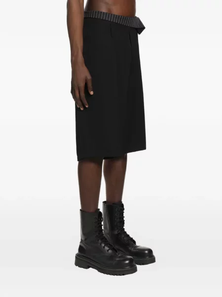 Vilnonės šortai Yohji Yamamoto juoda
