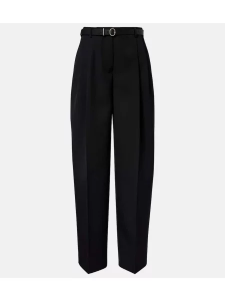 Pantaloni Jil Sander de lână negru