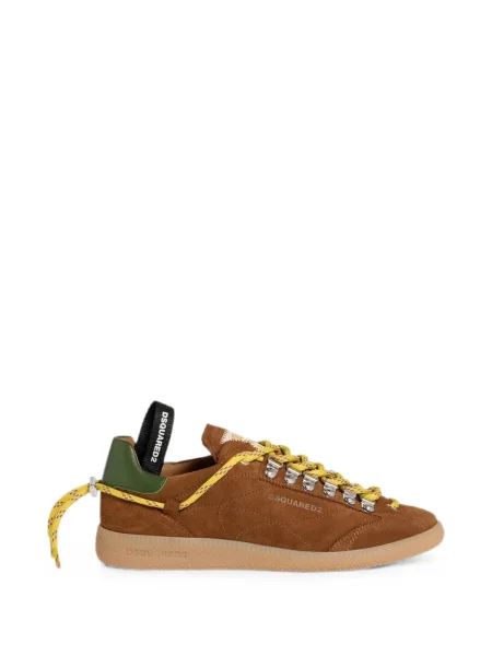 Sneakerși Dsquared2 cu șireturi din dantelă maro