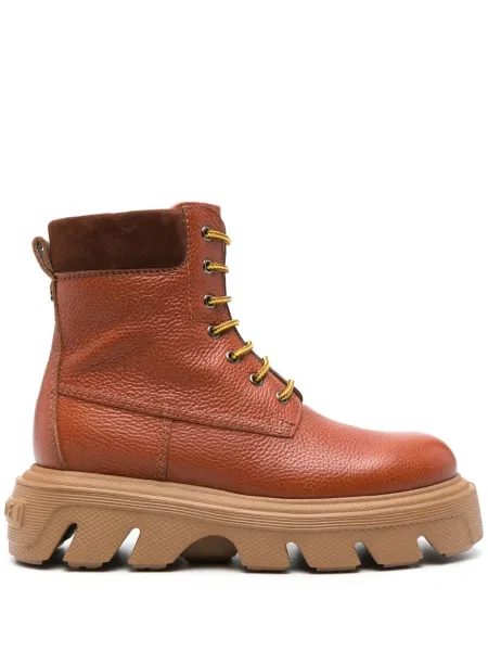 Botine Casadei din piele maro