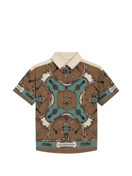 Koszula dziecięca Dolce And Gabbana brązowa