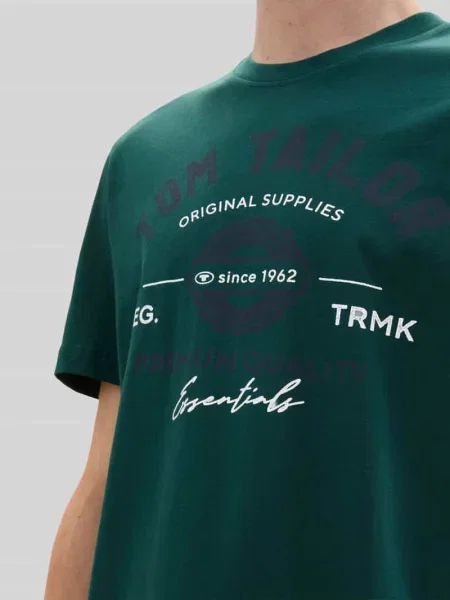 T-shirt o kroju regular fit z czystej bawełny Tom Tailor