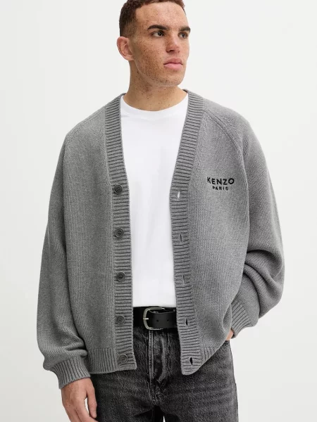 Жилетка с вълна Kenzo сиво