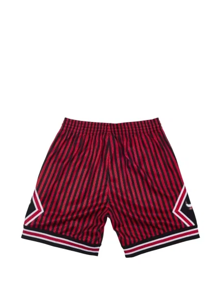 Csíkos rövidnadrág Mitchell & Ness piros