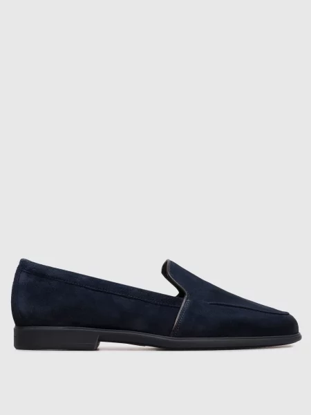 Замшеві лофери Santoni сині