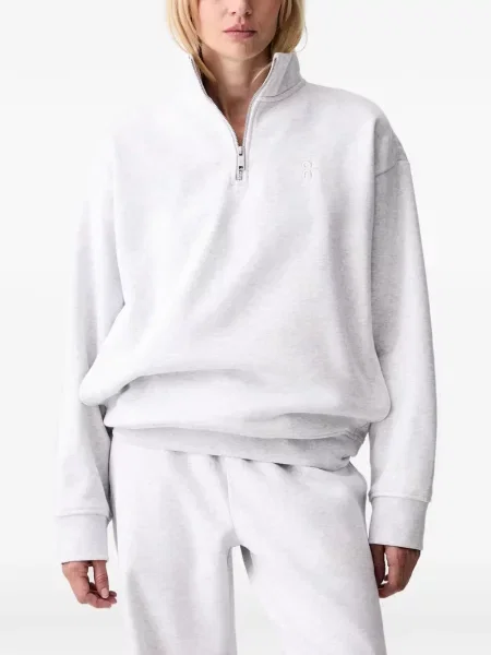 Pulover On cu broderie gri