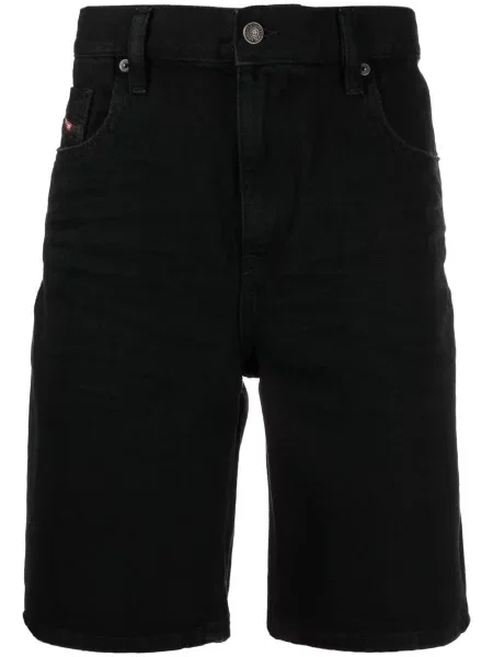 Džínové šortky Diesel černé