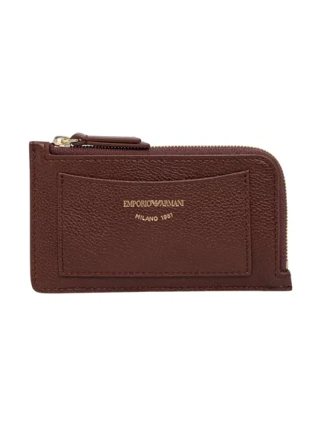 Emporio Armani portfel skórzany brązowy