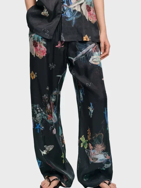 Штани Bimba Y Lola з принтом чорні