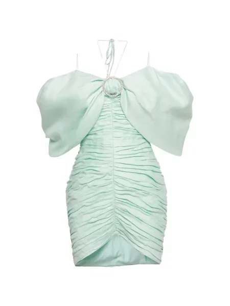 Rochie mini Rasario cu volane verde