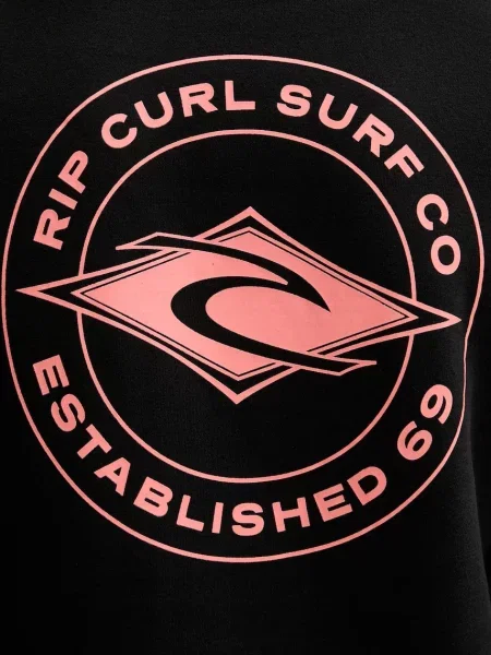 Свитер Rip Curl с капюшоном с принтом черный