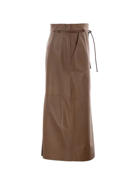 Cu centură fustă tip creion Max Mara maro