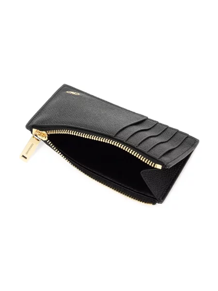 Portfel Salvatore Ferragamo skórzany z logo czarny