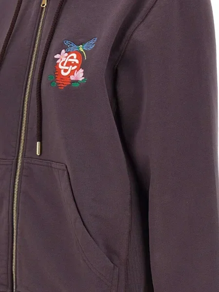 Hoodie Casablanca με κέντημα μωβ