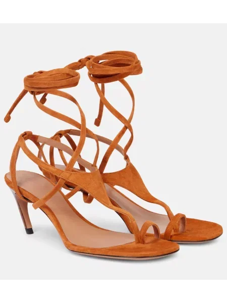Sandale The Attico din piele de căprioară portocaliu
