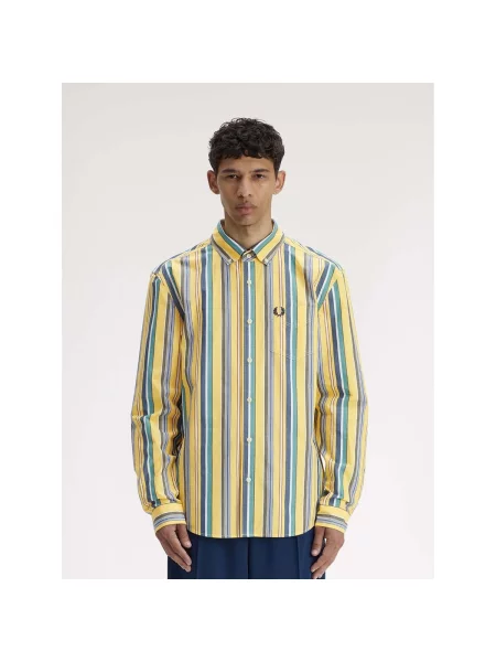Cămașă Fred Perry cu dungi galben