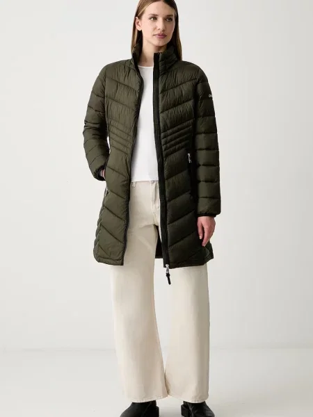 DKNY jachetă lungă pentru femei verde