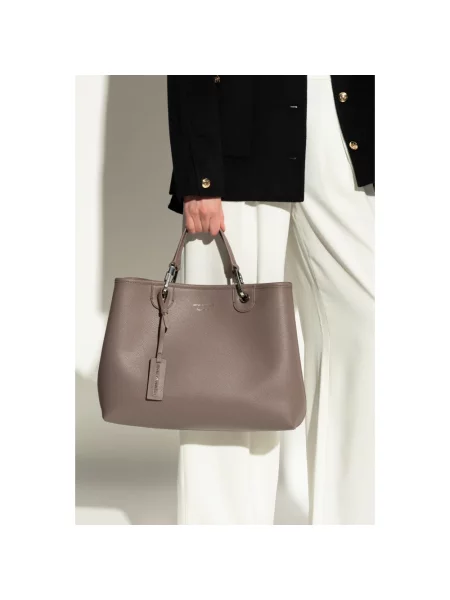 Torebka Emporio Armani z nadrukiem beżowa