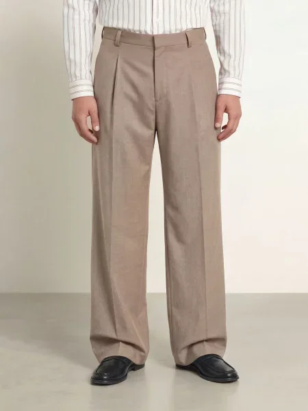 Hugo Chino Kalhoty Tony Modern Fit světle hnědá