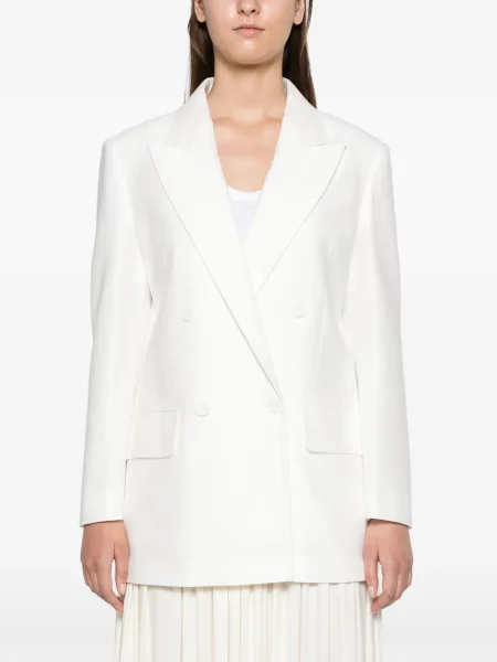 Μπουφάν Max Mara από ζέρσεϋ λευκό