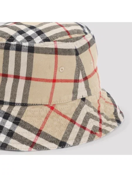 Czapka Burberry w kratę retro beżowa