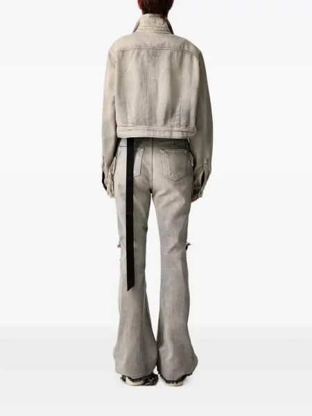 Kurtka jeansowa Rick Owens Drkshdw o skróconej długości szara