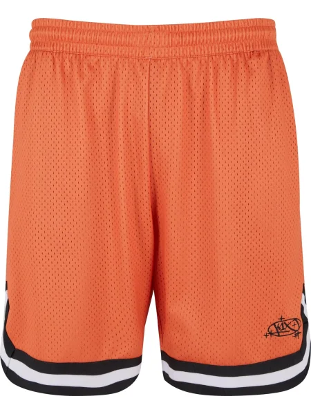 Pantaloni portocaliu închis / negru alb