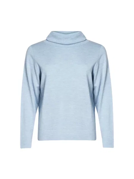 Lniany golf Lind niebieski