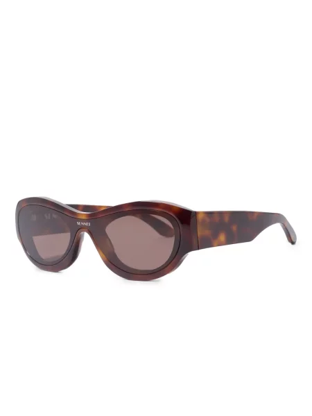 Ochelari de soare Sunnei cu imprimeu geometric maro