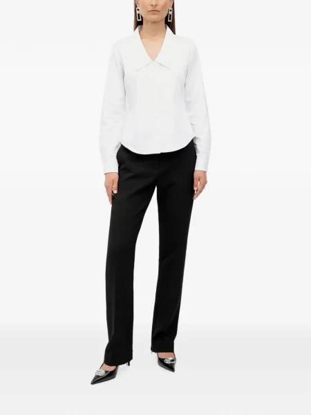 Pantaloni Hugo din țesătură twill negru