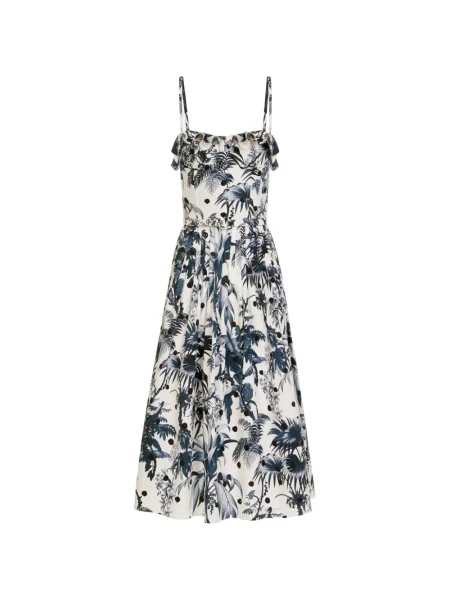 Rochie Oscar De La Renta fără mâneci din poplin