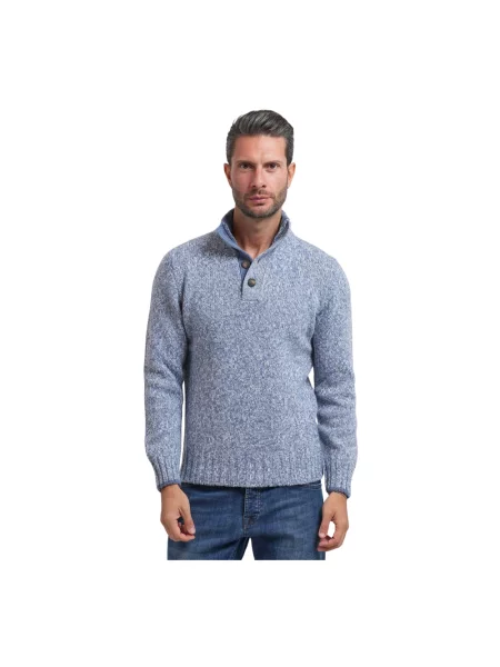 Sweter Gran Sasso wełniany niebieski