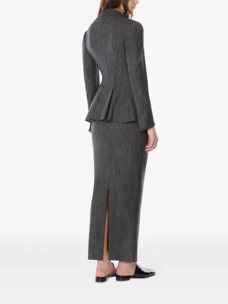 Spódnica midi Alberta Ferretti wełniana do kolan czarna