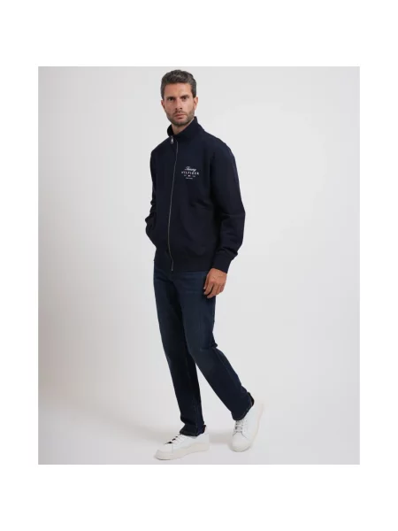 Bluza rozpinana Tommy Hilfiger z logo niebieska