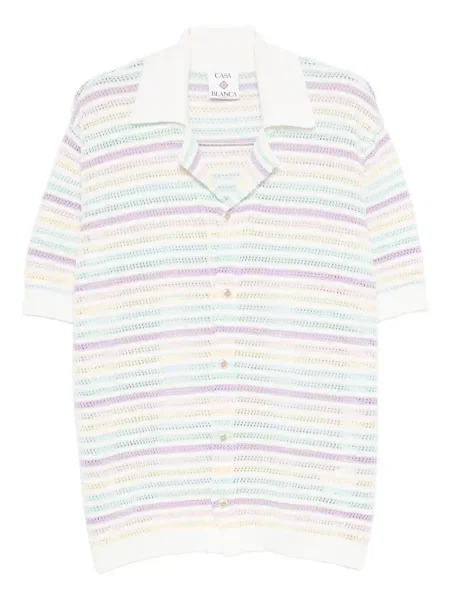 Prugasta kratak košulja Casablanca bijela