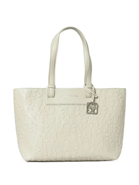 Geantă shopper Armani Exchange cu autograf