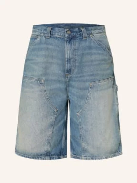 Carhartt Wip Džínové Šortky Og Aden Wide Fit blue grind wash modré